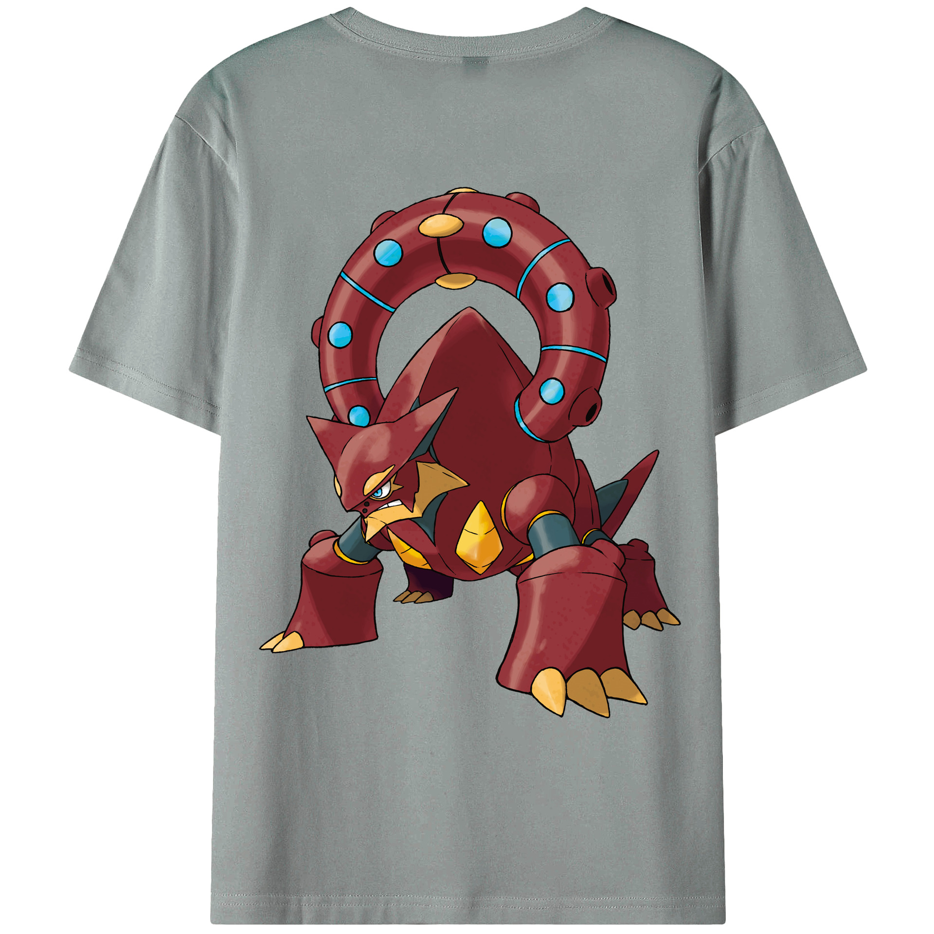 （画像用） ポケットモンスター Pokémon 綿100％ メンズ半袖Tシャツ（バックプリント） 通気性